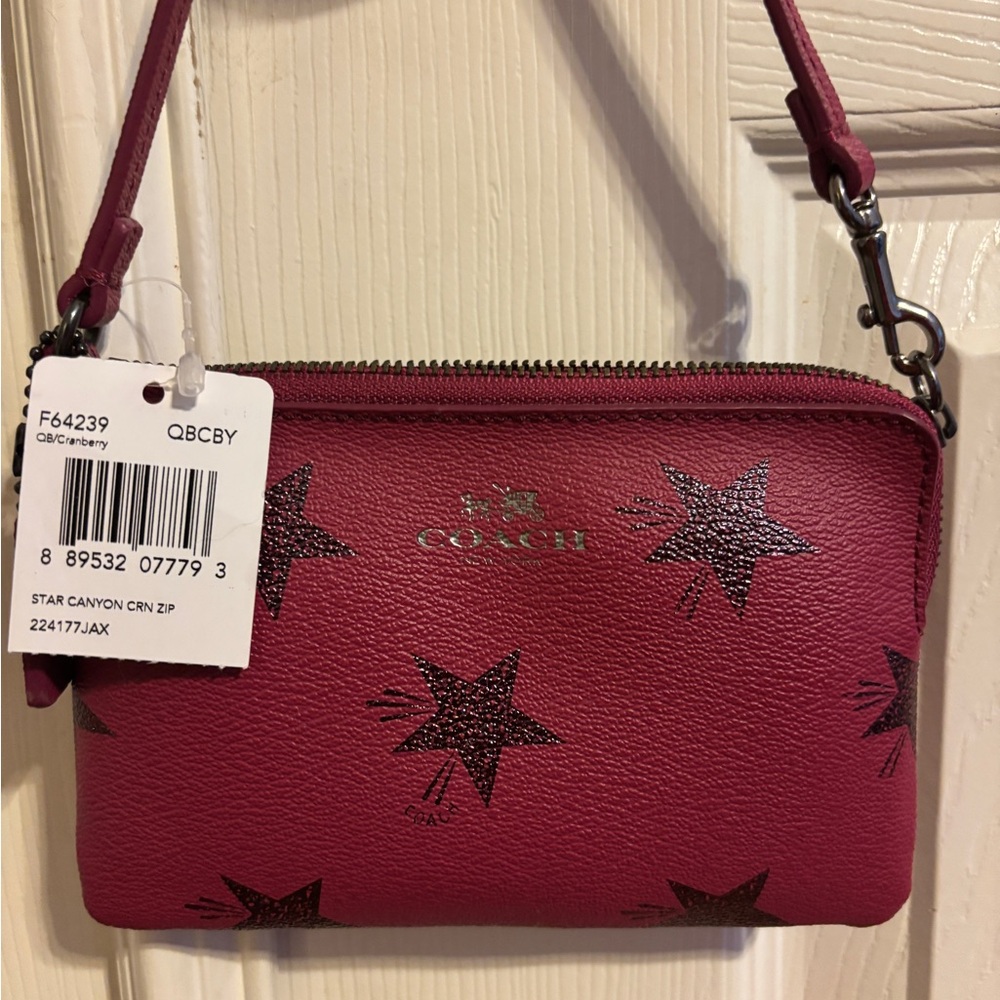 Coach Star Canyon Magenta Wristlet bag